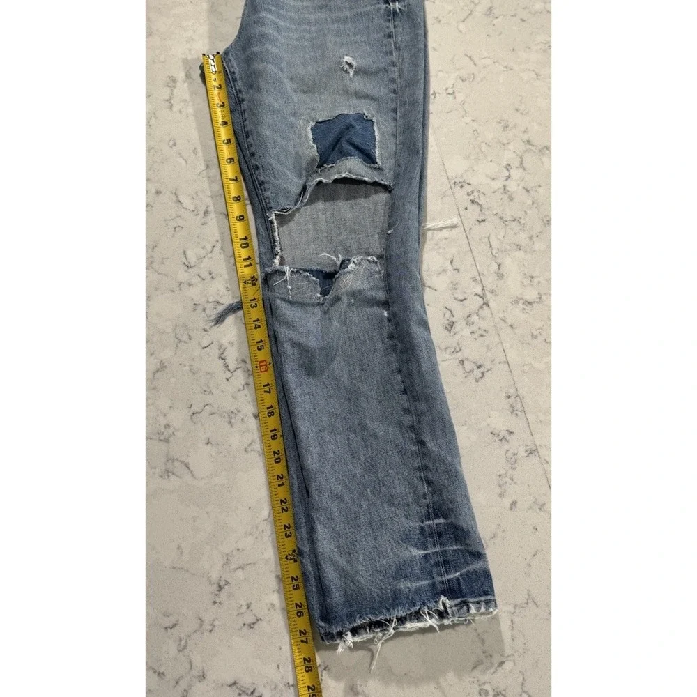 J.Crew Broken In Boyfriend Jeans Womens 28 Distressed Slim Straight Blue B0718